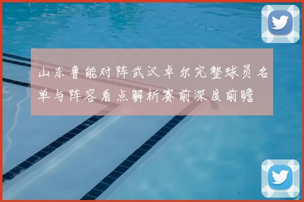 山东鲁能对阵武汉卓尔完整球员名单与阵容看点解析赛前深度前瞻