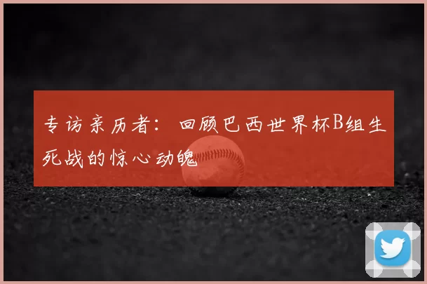 专访亲历者:回顾巴西世界杯B组生死战的惊心动魄