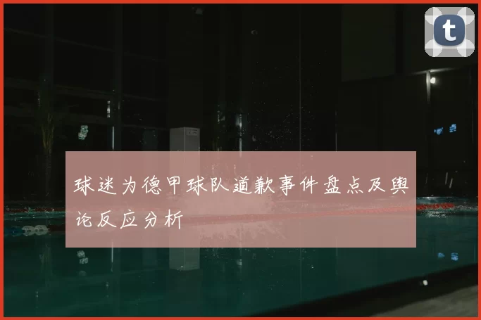球迷为德甲球队道歉事件盘点及舆论反应分析
