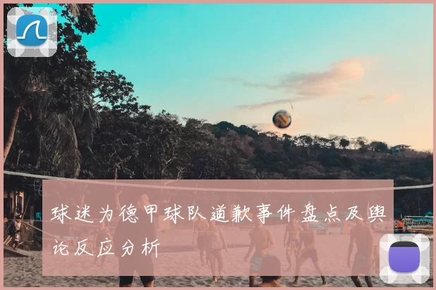 球迷为德甲球队道歉事件盘点及舆论反应分析