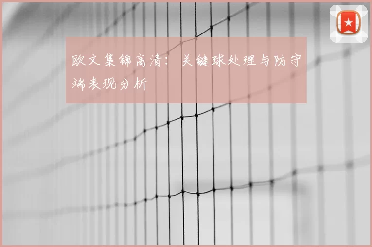 欧文集锦高清:关键球处理与防守端表现分析